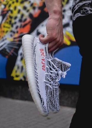 Adidas yeezy 350 v2 zebra мужские кроссовки топ качества.5 фото