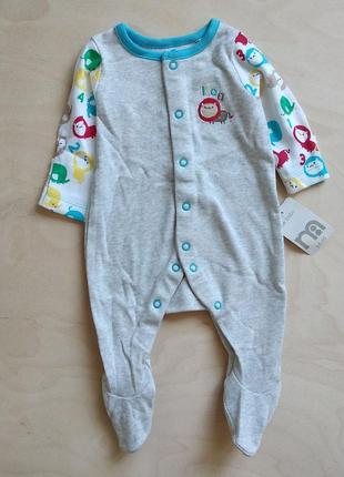 Новый фирменный слип человечек для младенцев mothercare размер newborn (56см)2 фото