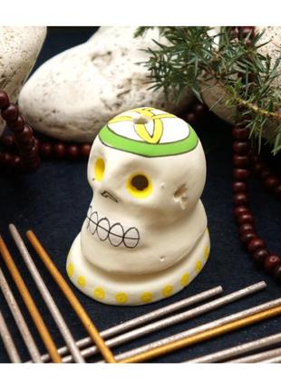 Подставка под конусы "череп" белый + подарок