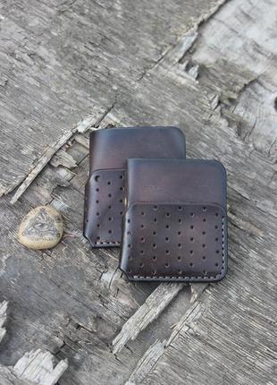 Мужской кожаный кардхолдер бумажник, чоловічий шкіряний кардхолдер гаманець2 фото