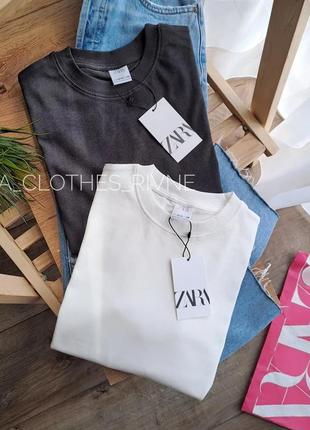Футболка zara графит xs-s