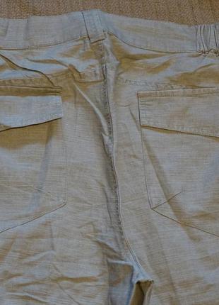 Легкие прямые х/б брюки светло оливкового цвета dutymen турция xl.8 фото