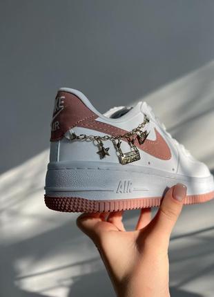 Кросівки nike air force 1 low white/peach.6 фото