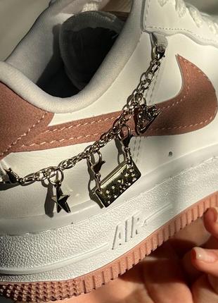 Кросівки nike air force 1 low white/peach.8 фото