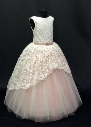 Святкова довга сукня для дівчинки на випуск