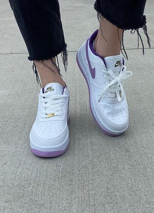 Кросівки nike air force 1 low white/purple.