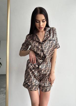 Женская пижама fendi. жеncкая пижама fendi