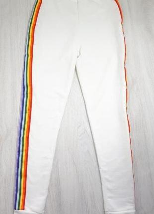 Стильные штаны с лампасами, спортивные штаны, белые брюки3 фото