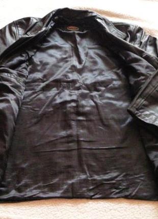 Большая утеплённая кожаная мужская куртка honey. франция. лот 6172 фото