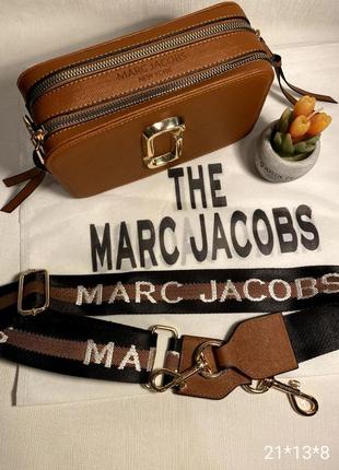 Женская сумка экокожа сумка через плечо из экокожи туречна в стиле mark jacobs в стиле марк, яблочный джейко-бс коричневая