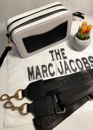Жіноча сумка екошкіра сумка через плече з екошкіри туреччина в стилі mark jacobs в стилі марк якобс джейкобс жовта чорна біла7 фото
