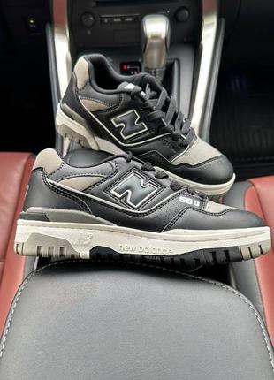 Черные женские кожаные кроссовки new balance