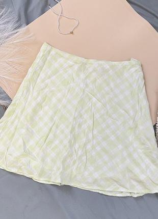 Летняя стильная юбка мини юбка юбка в клетку4 фото