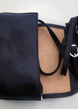 Жіноча шкіряна сумка vera pelle s0036 сірий -8 фото