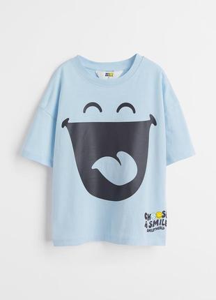 Футболка smiley для хлопців 2-10 років від h&m швеція