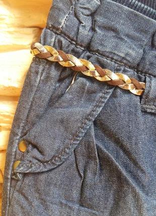 Утеплені джинси-джоггеры/штани zara/зара на 3-6 місяців (розм.68)6 фото