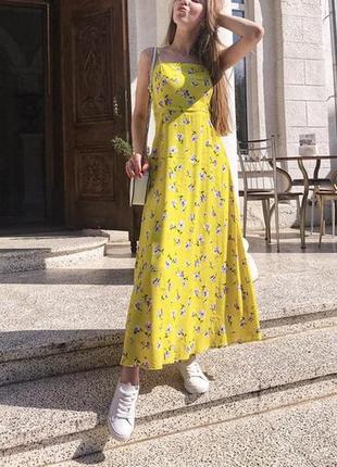 Невероятное платье, сарафан, платье в цветочный принт zara,7 фото