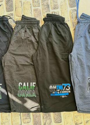 Чоловічі шорти довгі з принтом на лівій стороні