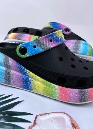 Жіночі крокси crocs classic crush spray multi