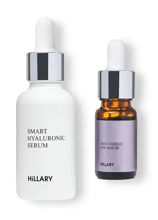 Гіалуронова сироватка hillary smart hyaluronic, 30 мл + відновлююча сироватка навколо очей hillary a