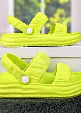 Сланці сандалії жіночі піна даго стиль лимонного кольору 4096