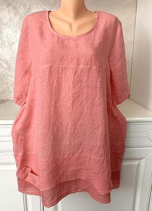 Лляна туніка батал