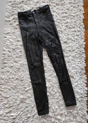 Штаны с высоко талией из стрейчевой эко-кожи 10 р от denim co1 фото