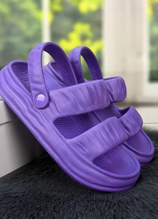 Сланцы сандалии женские пена даго стиль фиолетовые 40963 фото