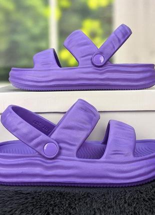 Сланцы сандалии женские пена даго стиль фиолетовые 40965 фото