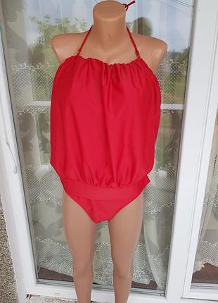 Сдельный,слитный купальник с ефектом утяжки,можно беременным