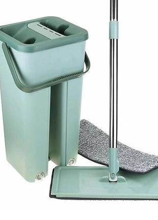 Швабра - лентяйка с ведром и автоматическим отжимом 2 в 1 hand free cleaning mop yt-200 5 л.4 фото