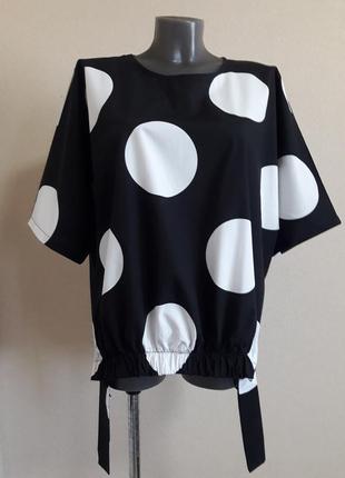 Шикарная,элегантная,статусная,нарядная котоновая блуза stella milani,италия1 фото