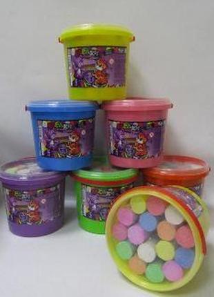 Набір крейди для малювання у відрі 16 шт. danko toys mel-03-01u кольорова дитяча творчість креатив для дітей1 фото