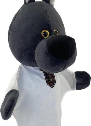 Мягкая игрушка-рукавичка волк серый 33 см м063