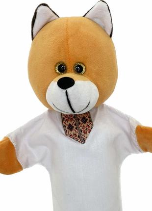 М'яка іграшка рукавичка лисичка рудий 33 см м064