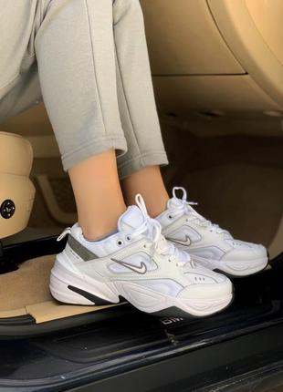 Nike m2k tekno white шикарные женские кроссовки найк текно белые