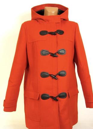 Демисезонная пальто морковного цвета2 фото