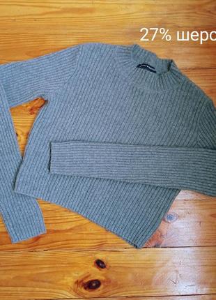Шерстяной джемпер мирер укороченный/ пуловер/ свитер топ