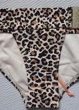 Пляжные трусики низ от купальника в леопардовый принт ocean club