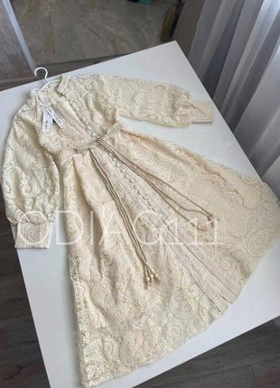 Сукня в стилі zimmerman / сукня для заручин з мереживом1 фото