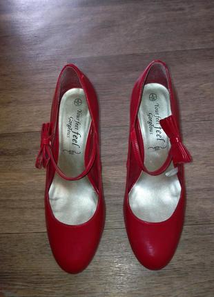 Красные кожаные туфли, ботинки, лоферы, сапожки, итальялия gorgeous1 фото