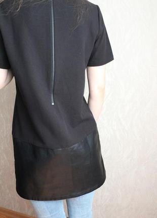 Черное короткое платье футболка манго 38 м размер mango10 фото