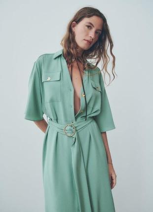 Сукня в сорочковому стилі zara, колекція 2023 року, розмір xs, m3 фото