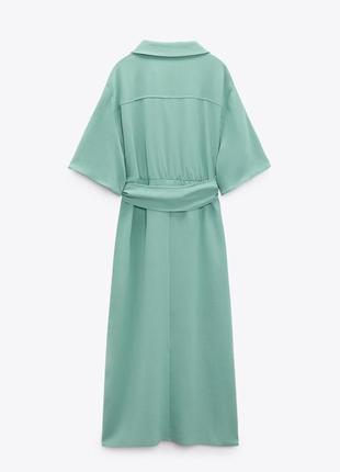 Сукня в сорочковому стилі zara, колекція 2023 року, розмір xs, m5 фото