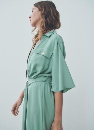 Сукня в сорочковому стилі zara, колекція 2023 року, розмір xs, m2 фото