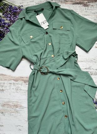 Сукня в сорочковому стилі zara, колекція 2023 року, розмір xs, m7 фото