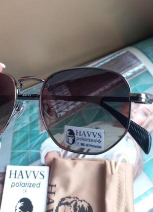 Сонячні жіночі чоловічі окуляри з поляризацією бренду havvs італія1 фото
