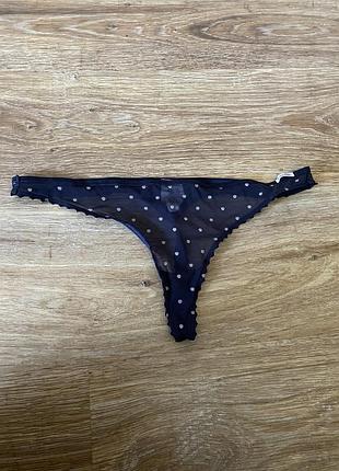 Шикарні, трусики, бікіні, темно синього кольору, в сірий, горошок, від дорогого бренду: calvin klein 👌