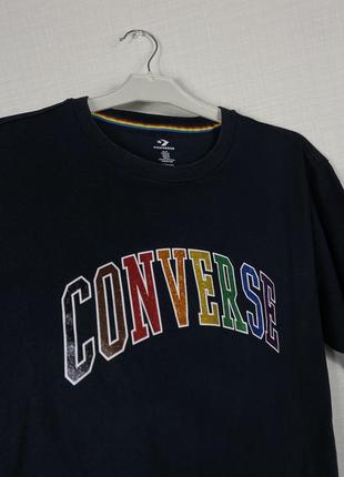 Футболка converse sb cons college logo лого чорна базова принт конверс skate polar (stussy x dickies x carhartt)5 фото
