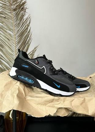 Мужские кроссовки nike air max 90 silver blue найк